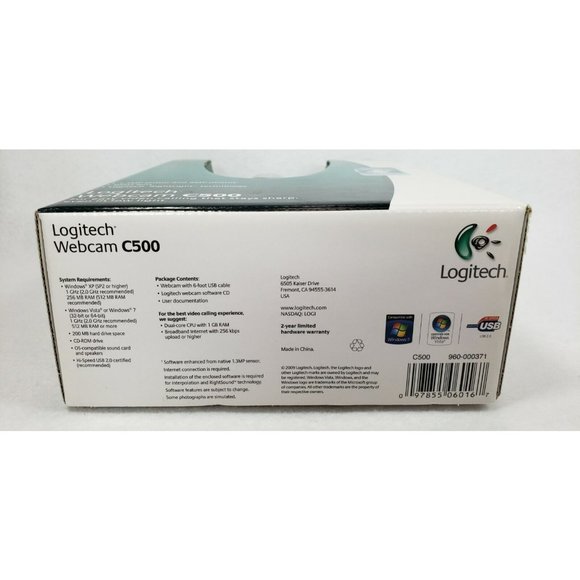 Logitech Webcam C500 NEW SEALED 1.3MP Web Cam - 5MP photos Glass Lens RIghtLight - Picture 4 of 6